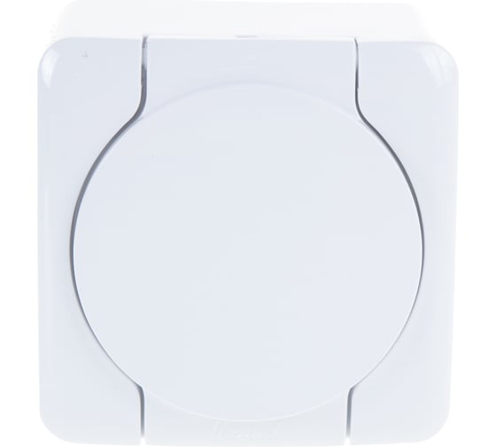 Изображение товара Розетка Lezard VIOLA с заземлением, с крышкой, керамика белый 751-0200-123