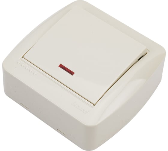 Изображение товара Выключатель Lezard DEMET с подсветкой, кремовый 711-0300-111