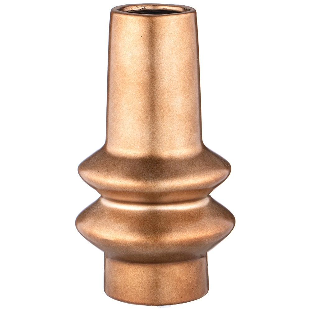 Изображение товара Ваза Bronco 11.2x11.2x19.5 см бронзовая из керамики стильный декор