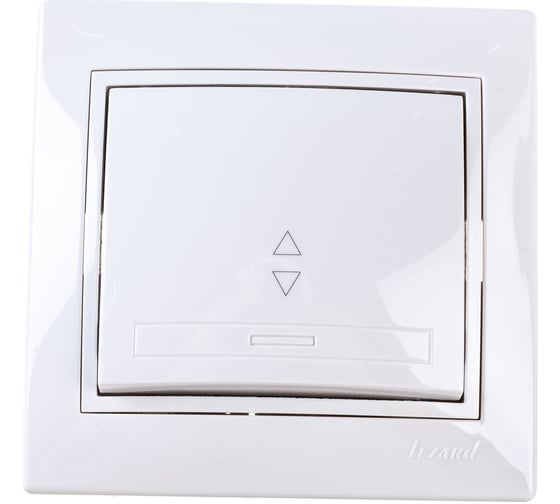 Изображение товара Проходной выключатель Lezard MIRA, белый, с белой вставкой, 701-0202-105