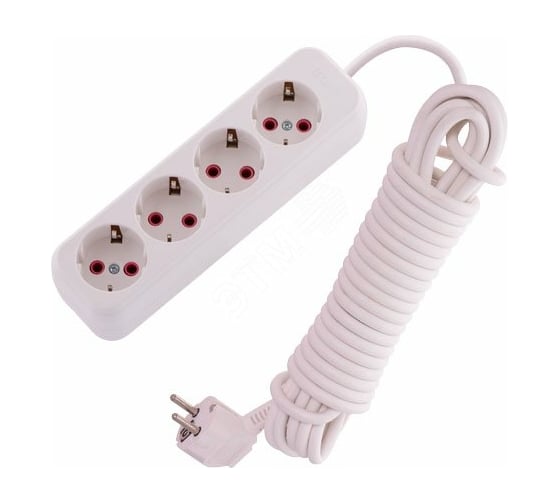 Изображение товара Удлинитель Lezard LILA, с заземлением, 4 входа, 7 метров, 720-0407-401