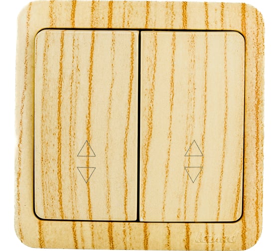 Изображение товара Двойной проходной выключатель Lezard VIOLA, белёный дуб 751-5200-106