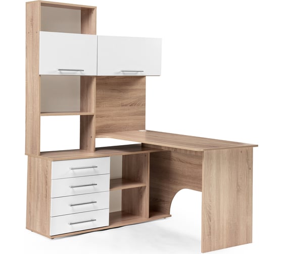 Изображение товара Компьютерный стол Woodville КСТ-14Л левый дуб сонома / белый 285121