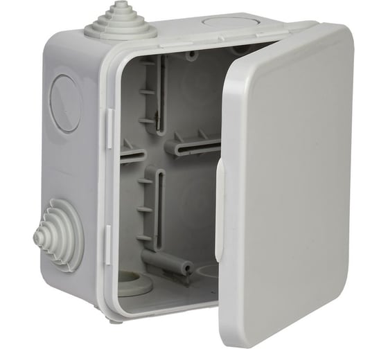 Изображение товара Коробка распределительная GENERICA КМ 100x100x50мм о/к IP54 4 ввода (7035) UKO31-100-100-050-K03-54G