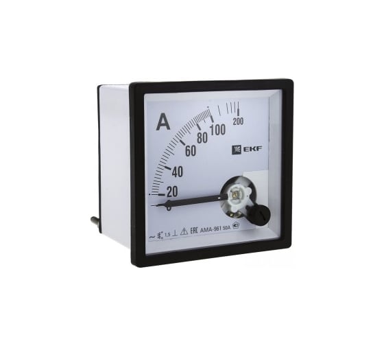 Изображение товара Аналоговый амперметр EKF AMA-961 на панель, квадратный вырез 10А прямое подкл. ama-961-10