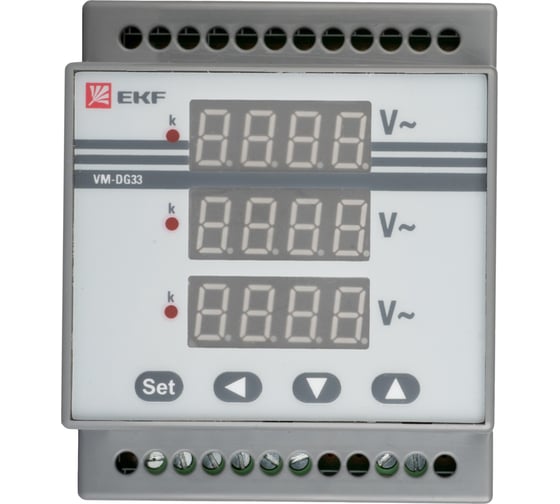 Изображение товара Цифровой амперметр EKF на DIN трехфазный PROxima ad-g33
