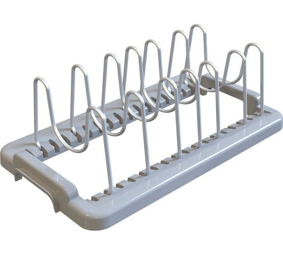 Изображение товара Держатель для крышек PRIMANOVA 18x29,5x13, алюминий, пластик, серый M-E82-07