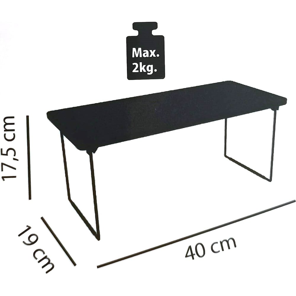 Изображение товара Полочка в шкаф PRIMANOVA 40x19x17,5 белая пластик и алюминий