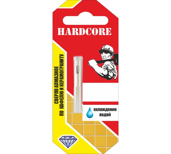 Изображение товара Сверло алмазное по кафелю и керамограниту 4 мм Hardcore 152004