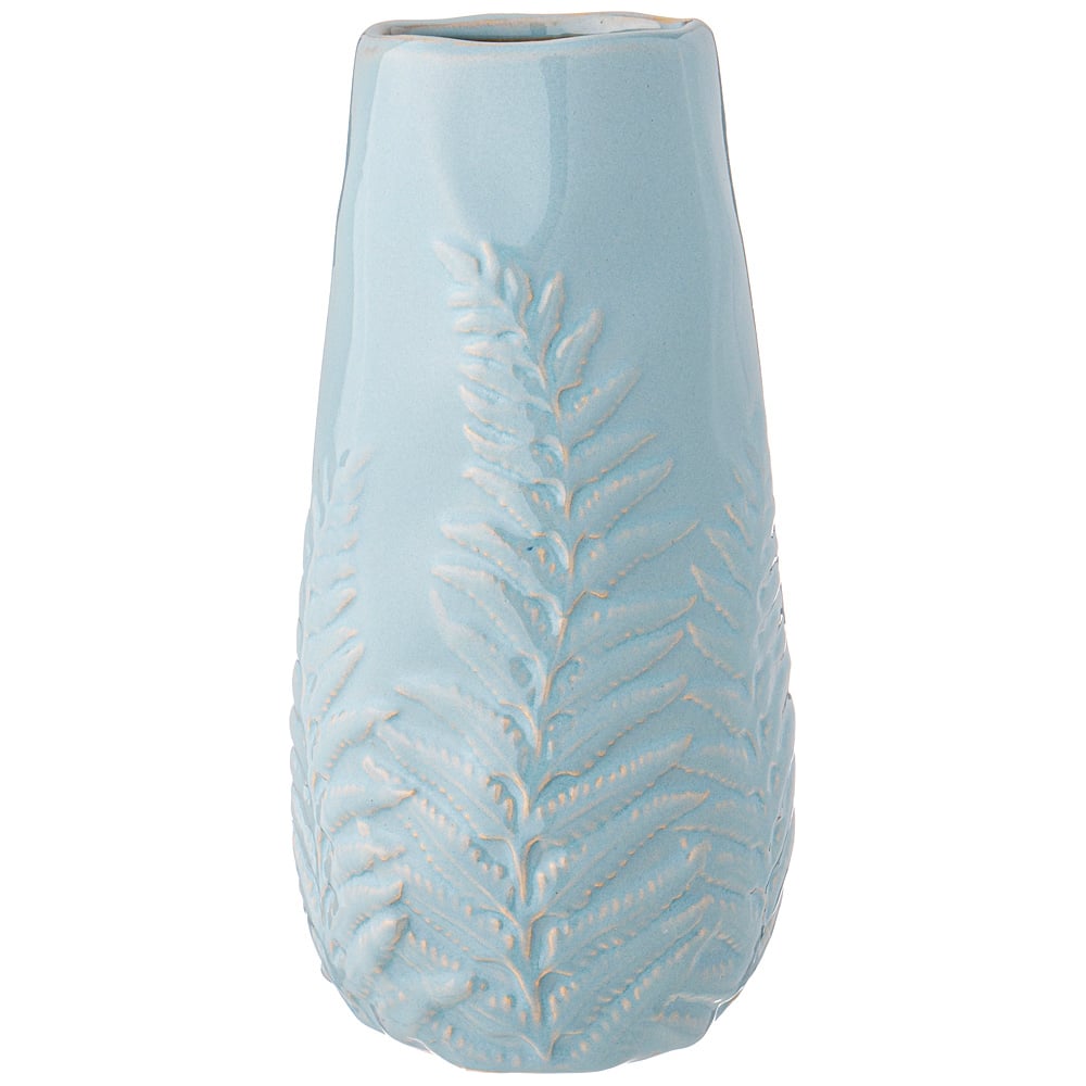 Изображение товара Ваза Bronco 13x13x26 см голубая керамическая объем 2.25 л