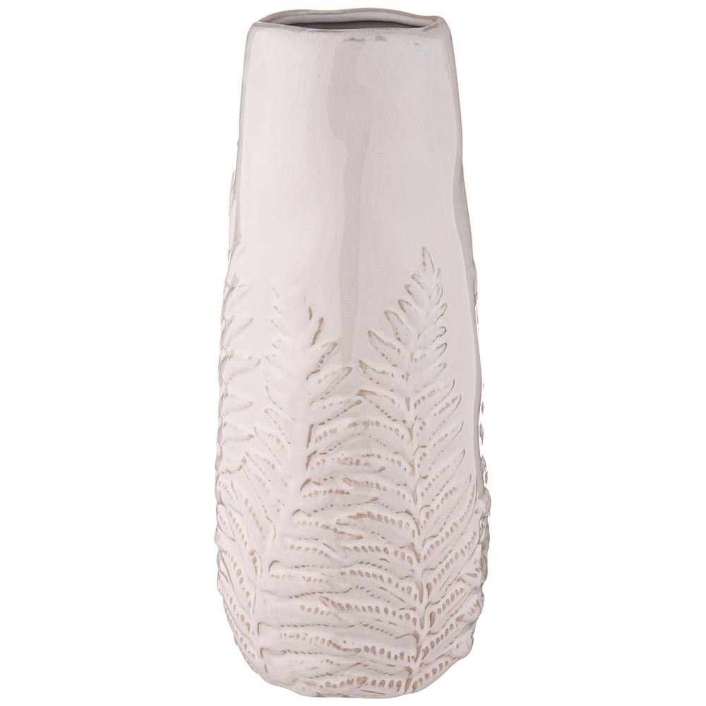 Изображение товара Керамическая ваза Bronco 14x14x33.5 см кремовая для интерьера и подарков