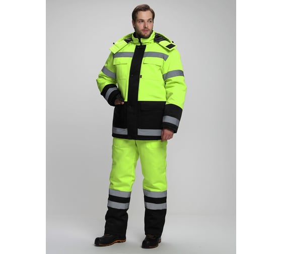 Изображение товара Костюм зимний ФАКЕЛ Дорожник-Ультра ткань Смесовая, 210 г/кв. м, п/к, лимонный/черный, 52-54, рост 182-188 87487717.006