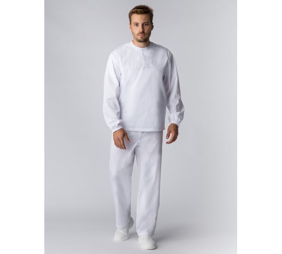 Изображение товара Костюм ФАКЕЛ мужской ХАССП-Стандарт NEW ткань Смесовая, 160 г/кв. м, белый, размер 64-66, рост 170-176 87491156.014