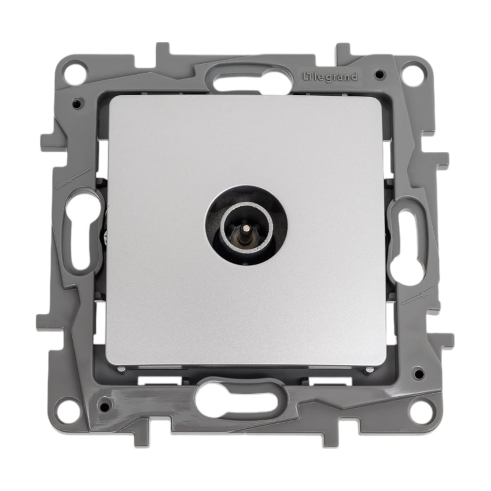 Изображение товара Розетка телевизионная Legrand TV Etika алюминий проходная 15дБ