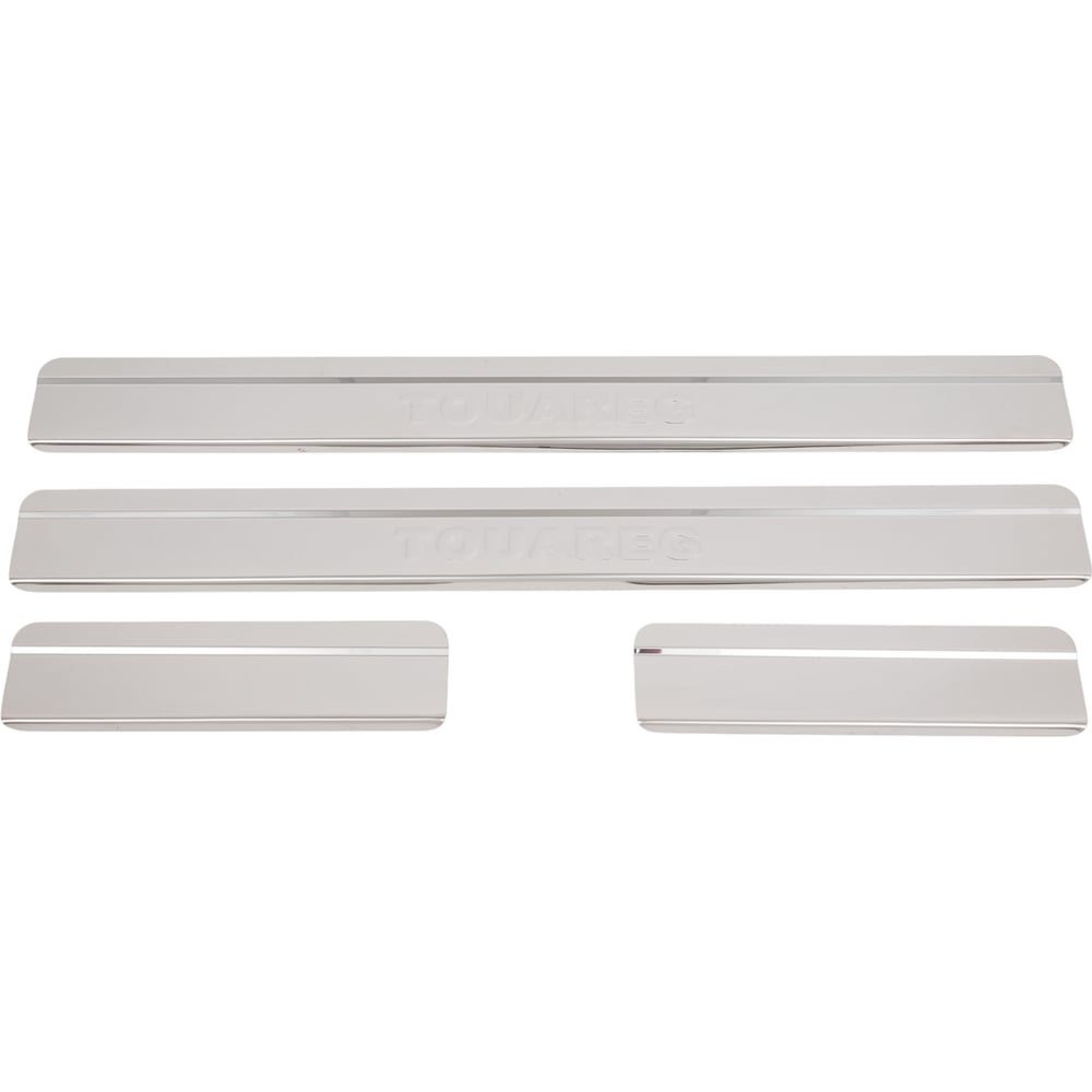 Изображение товара Накладки внутренних порогов DolleX VW Touareg 2015-> ступенчатые нержавеющая сталь комплект 4 шт. NSI-011