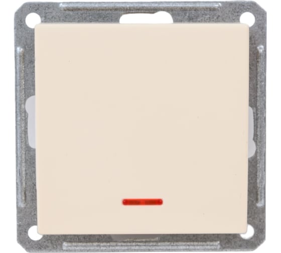 Изображение товара Выключатель Systeme Electric Wessen 59 слоновая кость 1-клавишный с подсветкой 16А (сх.1) VS116-153-2-86