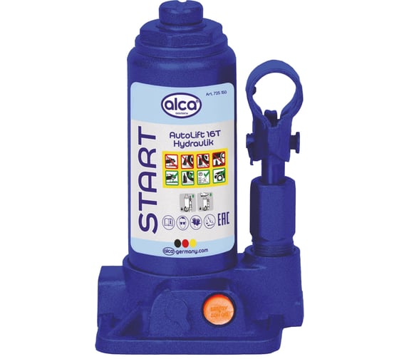 Изображение товара Домкрат гидравлический бутылочный Alca 16 т, h 225 - 415 мм START 725150