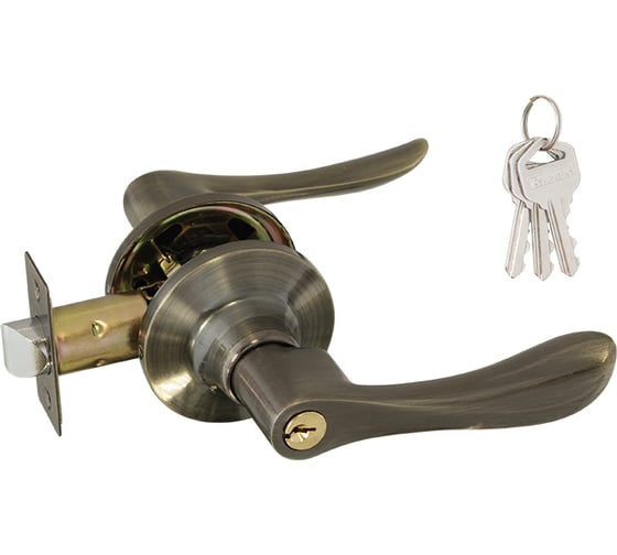 Изображение товара Межкомнатная защелка ISPARUS ISP ЗВ3-01 старая бронза ключ/фикс. 16953