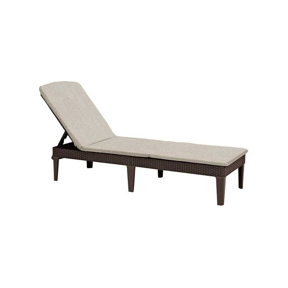 Изображение товара Шезлонг KETER Jaipur Sun lounger с подушкой коричневый, пластиковый