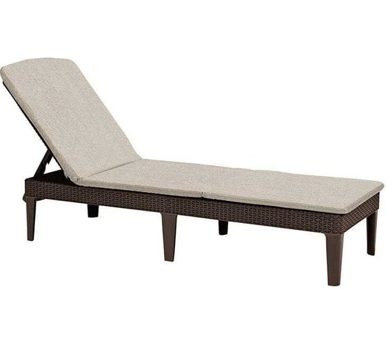 Изображение товара Шезлонг KETER Jaipur Sun lounger (with cushion) коричневый 255891