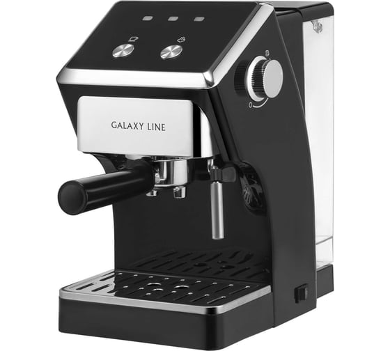 Изображение товара Кофеварка электрическая Galaxy LINE GL 0756 черная, 1500 Вт, 20 бар, съемный резервуар 7010407562