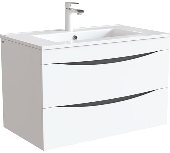 Изображение товара Тумба с умывальником IDDIS Cloud подвесная, 80 см, белая CLO80W0i95K