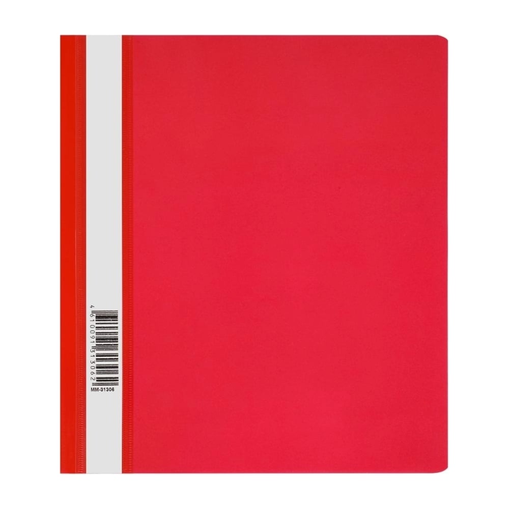 Изображение товара Папка-скоросшиватель СТАММ А5 180 мкм красная прозрачный верх ММ-31306