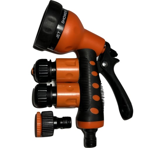 Изображение товара Пистолет-распылитель НОВЭМ 7-ми функциональный, 3/4", с набором из 4 позиций MD 707