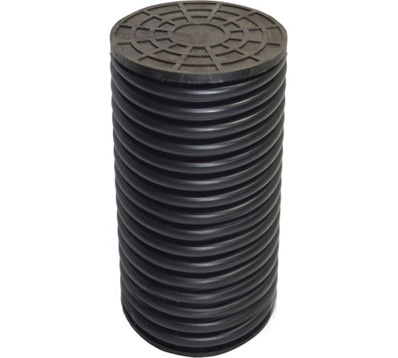 Изображение товара Колодец дренажный смотровой Рувинил 575/500x2000 мм без отверстий с дном и полимерной крышкой КДС-575х2000