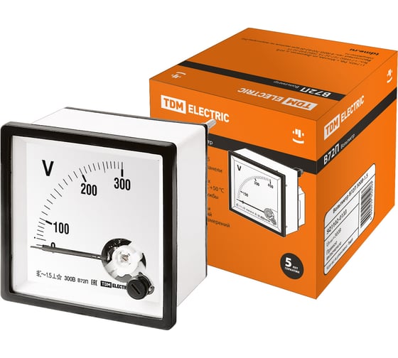 Изображение товара Вольтметр TDM В72П 300В-1,5 SQ1102-0133