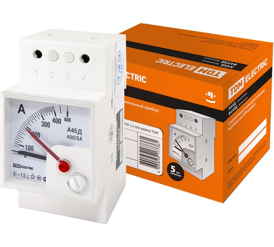 Изображение товара Амперметр TDM ELECTRIC А45Д 400/5А-1,5 SQ1102-0304
