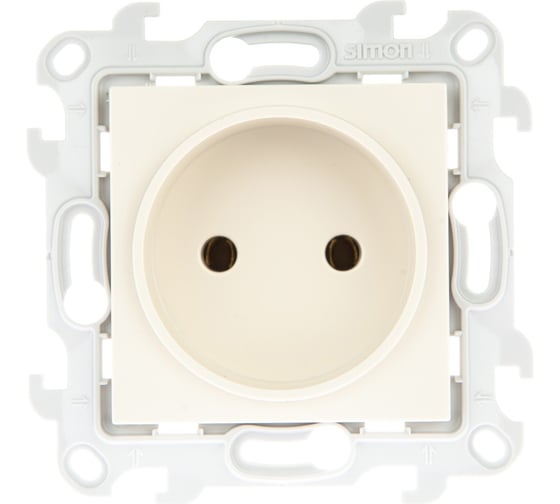 Изображение товара Розетка Simon 2К без защитных шторок, слоновая кость 2450442-031