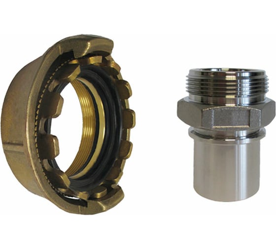 Изображение товара Соединение TankWagen (комплект муфта MK без рукоятки и штуцер под рукав; 50 мм; латунь) TITAN LOCK TLMKS50BR