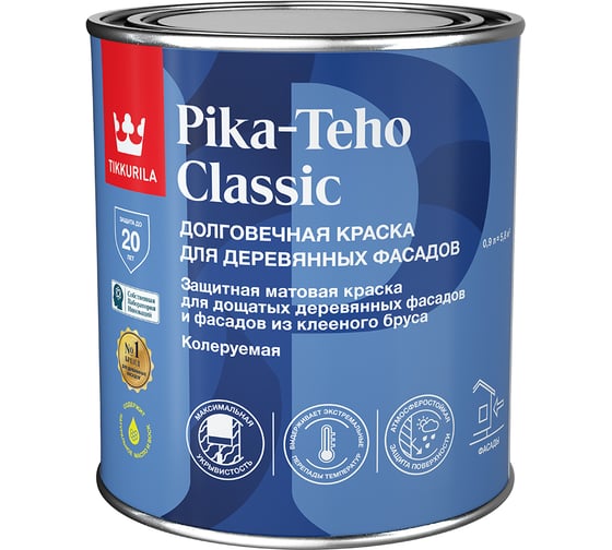 Изображение товара Краска для домов Tikkurila PIKA-TEHO CLASSIC C мат 0,9л 700014062