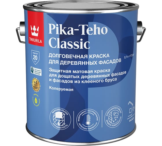 Изображение товара Краска для домов Tikkurila PIKA-TEHO CLASSIC C мат 2,7л 700014063