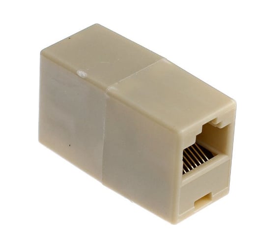 Изображение товара Проходной модуль RJ-45 - RJ-45 VCOM VTE7713 категория 5e, 10 шт. в упаковке VTE7713-1/10