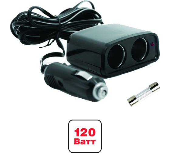 Изображение товара Разветвитель прикуривателя AVS 12/24 CS201 на 2 выхода 43224