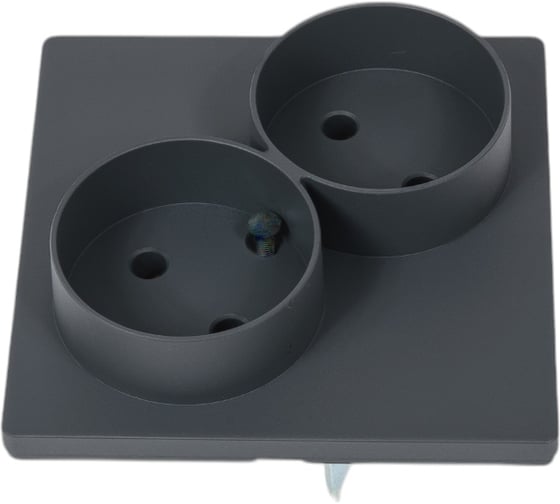 Изображение товара Розетка Simon 2х2К без защитных шторок, графит 2450457-038