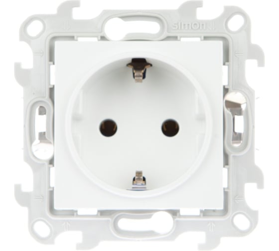 Изображение товара Розетка Simon 2К+З без защитных шторок Push&Go, белый 2420434-030