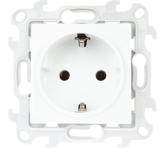 Изображение товара Розетка Simon 2К+З Schuko без шторок, белый 2450434-030