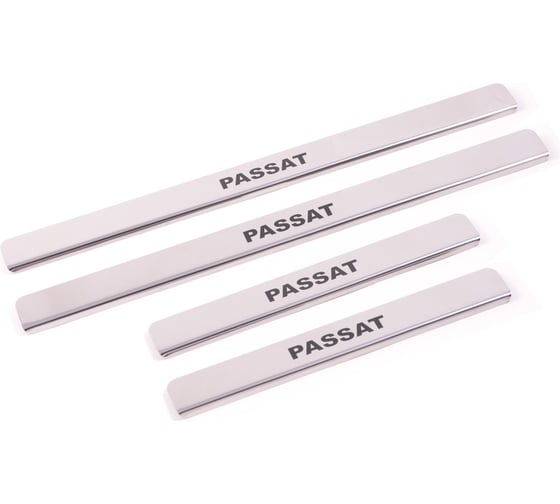 Изображение товара Накладки внутренних порогов DolleX VW Passat B8, надпись Passat нержавеющая сталь к-т 4 шт. NPK-011