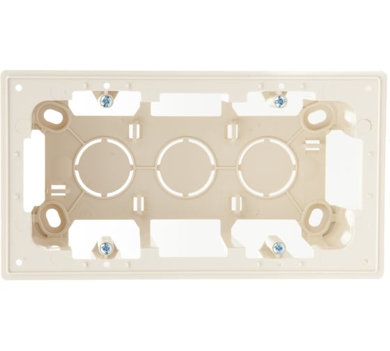 Изображение товара Монтажная коробка Simon для накладного монтажа на 2 поста, слоновая кость 2400752-031