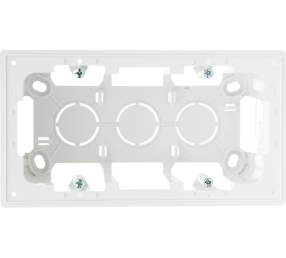 Изображение товара Монтажная коробка Simon для накладного монтажа на 2 поста, белый 2400752-030