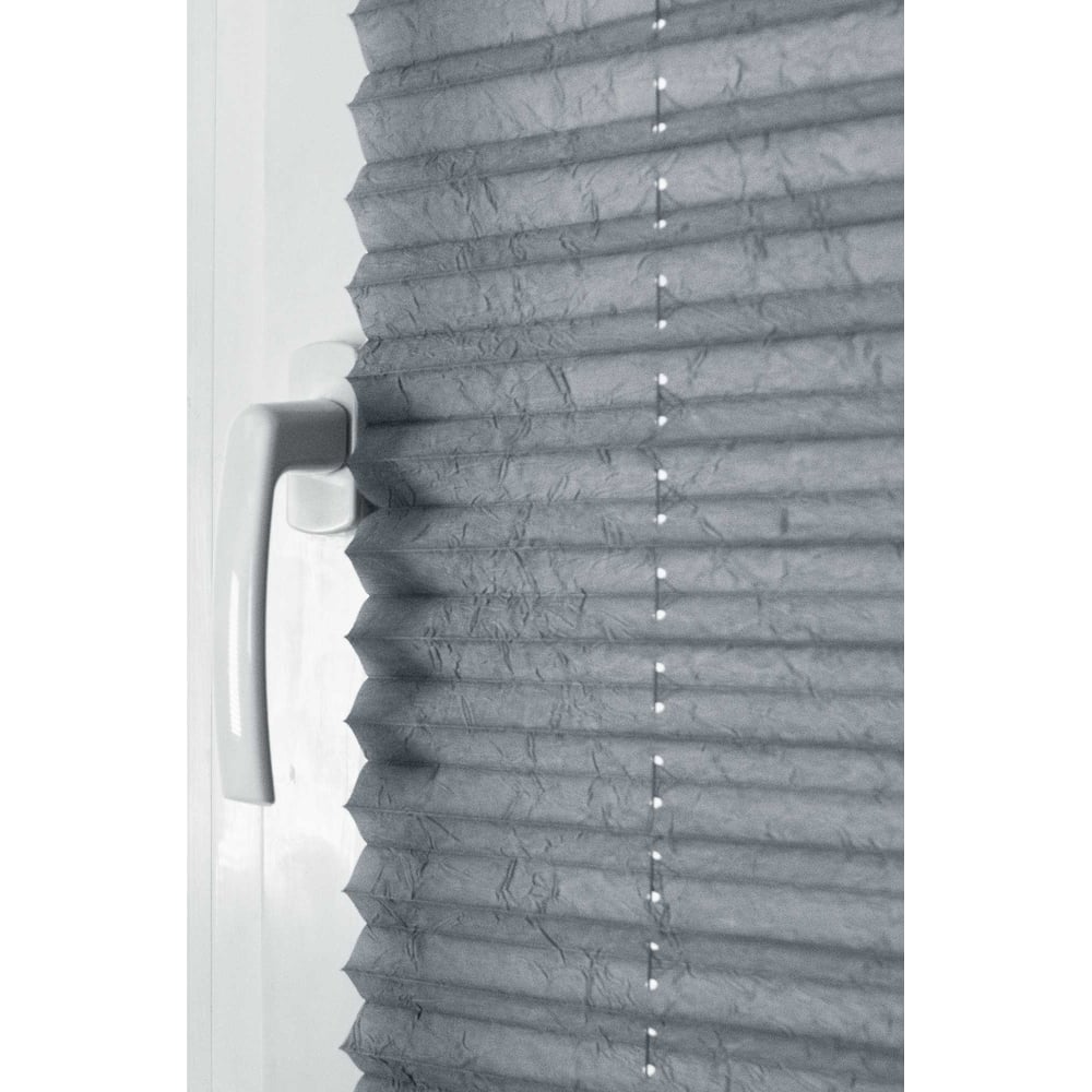 Изображение товара Плиссе натяжного типа Эскар Crush серый 68x170 см монтаж без сверления