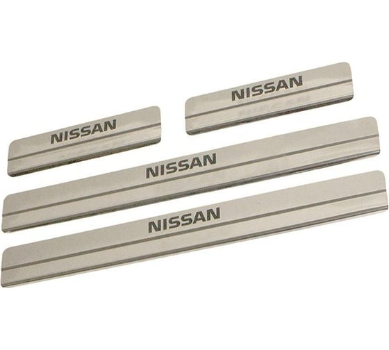 Изображение товара Накладки внутренних порогов DolleX NISSAN Sentra ступенчатые, надпись NSK-001