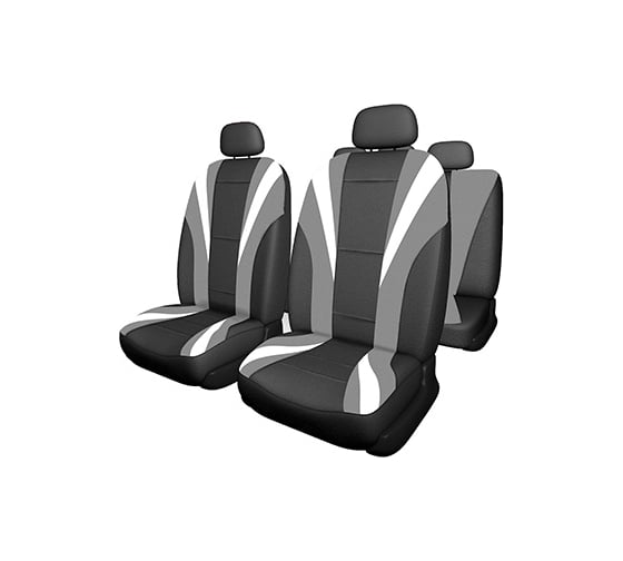 Изображение товара Чехлы на сиденья SKYWAY Drive-3 экокожа 11 предметов черно/серый S01301165