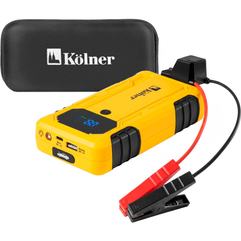 Изображение товара Аккумуляторное пуско-зарядное устройство Kolner KBJS 450/12 с функциями Power Bank и фонариком