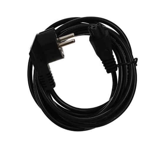 Изображение товара Кабель питания для ноутбуков VCOM 3-pin /угловая евровилка/ VDE 3G*0.5mm2 CE022-CU0.5-3M