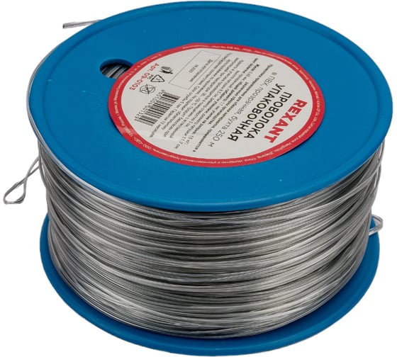 Изображение товара Упаковочная проволока в ПВХ REXANT прозрачная, бухта 250 м 09-0103