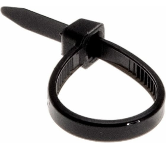 Изображение товара Нейлоновая кабельная стяжка REXANT 100x3,6мм, черная 100 шт/уп 07-0101-4